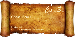Cser Saul névjegykártya